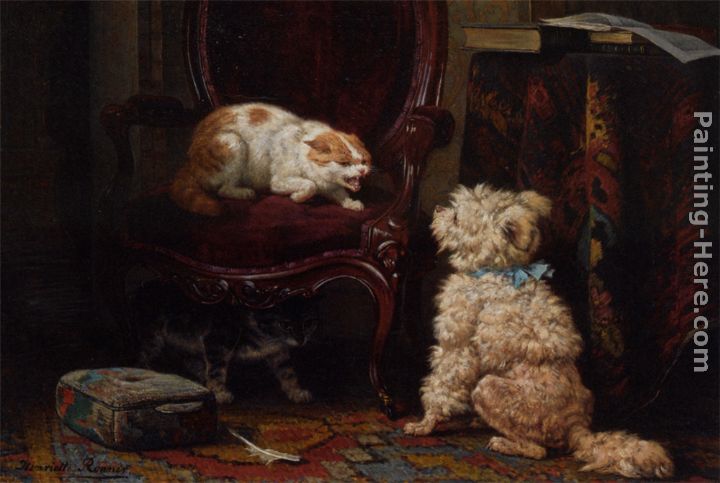 The Uninvited Guest painting - Henriette Ronner-Knip The Uninvited Guest art painting